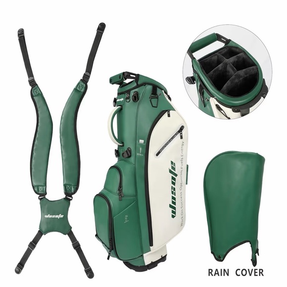 Green & White Stand Golf Bag by - Picture 6 of 9